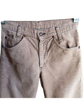 True Vintage Corduroy Jeans 27x32 1970s Mens Penneys Tan Bootcut Hippy Indy